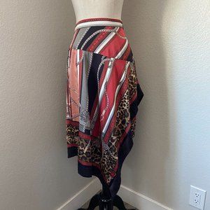Chic Women's Multicolor Patterned Skirt